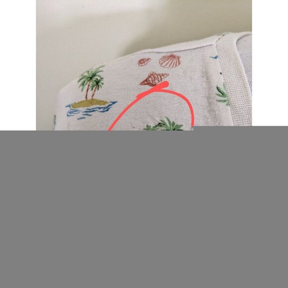 Womens Plus 2X Sleepwear Sleep Gown Palm Trees Sun Shells Vacation Resortwear - Picture 6 of 7